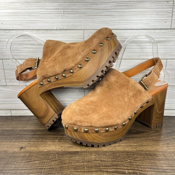 Jessica Simpson Tiarah Block Heel Clogs Women’s Brown Shoes - Women’s Size 9 (M) - Picture 3 of 9